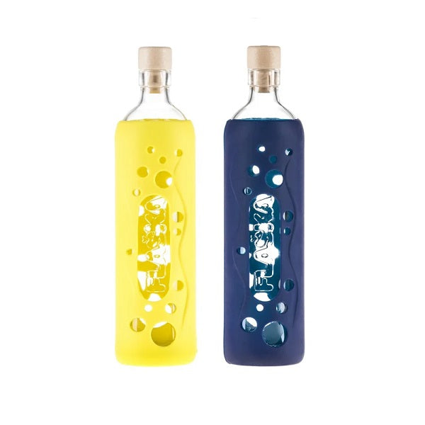 Flaska Стъклена бутилка за структуриране на вода, Синя, 300 мл